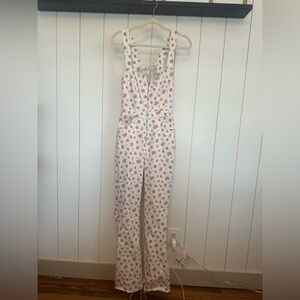 Free people strawberry White Jumpsuit